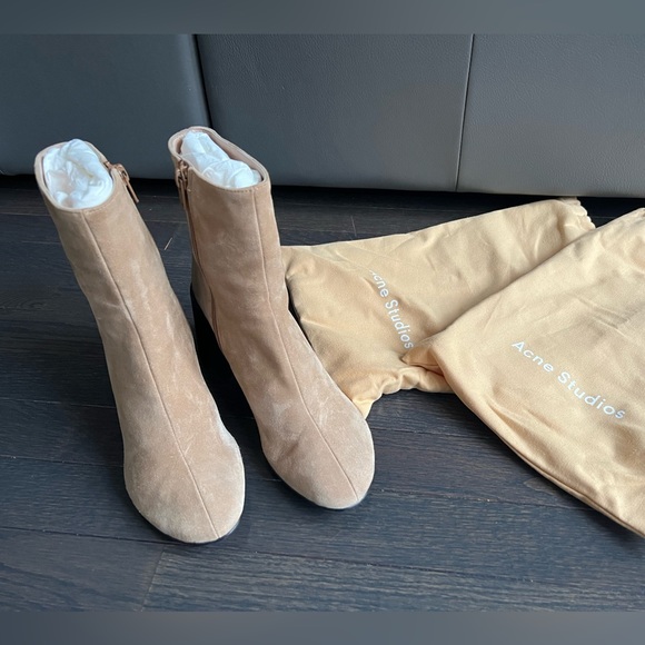 leather boots acne saul